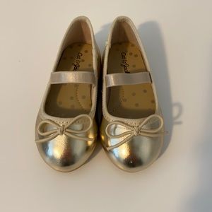 Toddler girl gold flats